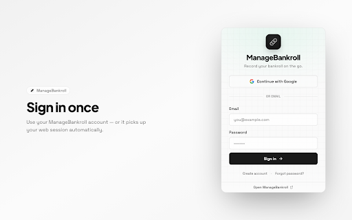 ManageBankroll — Quick Add :: Log profit, loss and bankroll activity by hand or voice. A fast P&L tracker for poker, sports, trading and crypto.