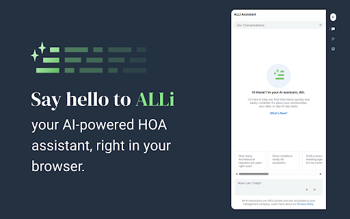 FRONTSTEPS ALLi :: AI assistant for HOA teams: summarize, automate tasks, and take action in-browser with context-aware, voice-enabled support.