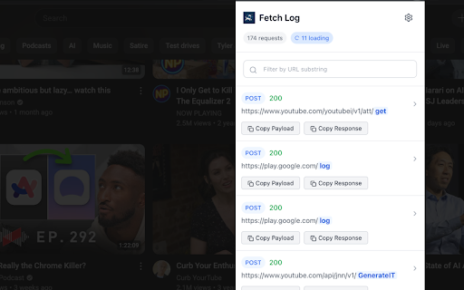 Fetch Log - API Inspector :: Monitor and inspect fetch/XHR network requests with a clean developer UI