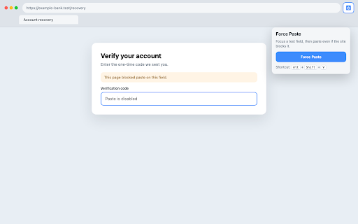 Force Paste :: Paste clipboard text into any field even when the page blocks paste.