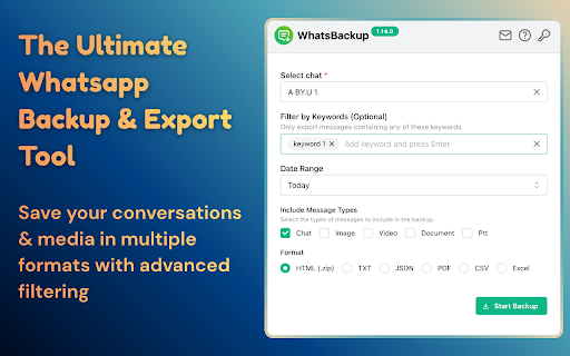 WA Chat Backup & Exporter for WhatsApp :: Save your WhatsApp chat and export to multiple formats