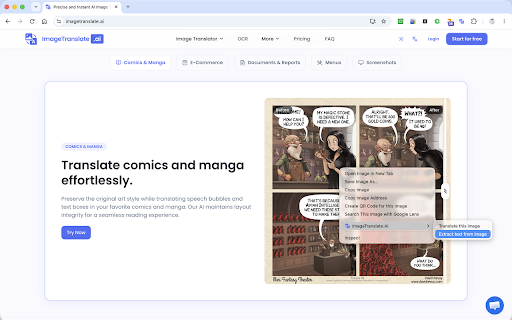 AI Image Translator - ImageTranslate.AI :: Precise & instant AI image translator — translate text in any image, photo, manga or screenshot as you browse.