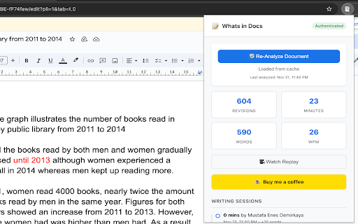 Whats in Docs :: Track student writing process and revision history in Google Docs