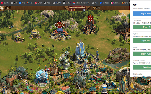 FoE DataHarvester :: Captures FoE city, inventory, and building data during normal play and sends it to FoE Workshop. Desktop Chrome only.
