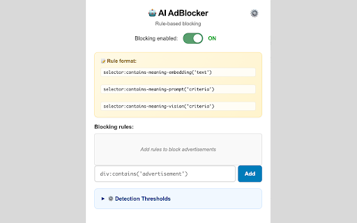 AI AdBlocker (Experimental) :: Block ads and unwanted content with AI-powered semantic rules