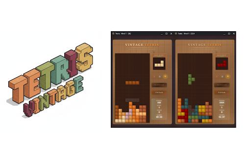 Tetris Vintage (Classic) :: Juego clásico de Tetris con hermosa estética vintage de madera y mejoras modernas