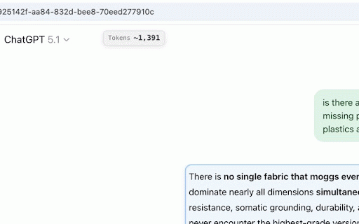 ChatGPT Context Counter :: Displays an estimated token count for the current ChatGPT conversation.