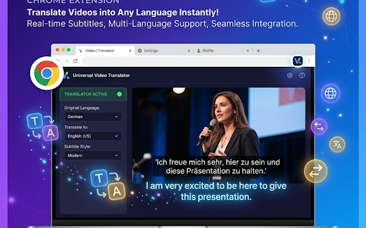 Universal Video Translator :: Translate YouTube subtitles and webpage text elements in real-time using Google Translate.