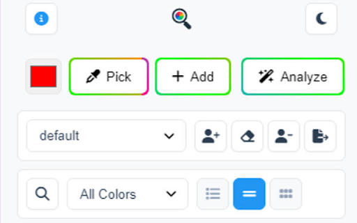 ColorPick Lens :: A color picker extension that displays colors in a grid layout with hex and RGB values