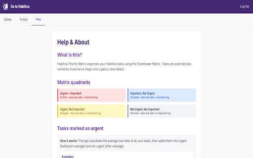 Habitica Priority Matrix :: Adds a button to habitica.com that redirects to the priority matrix.