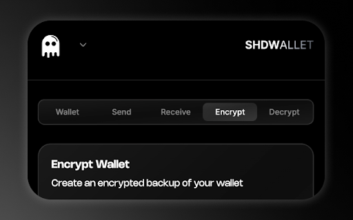 SHDWALLET :: Secure client-side Solana wallet generator with AES-256 encryption