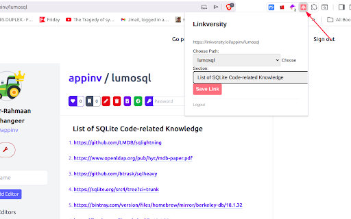Linkversity Saver :: Save links to your Linkversity paths instantly.