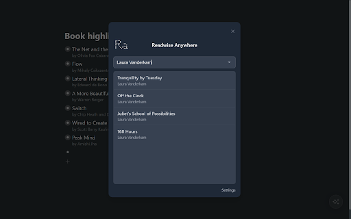 Readwise Anywhere :: Access your Readwise highlights on any page.