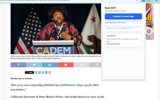 Fact GPT :: Analyzes news articles for bias and misinformation.
