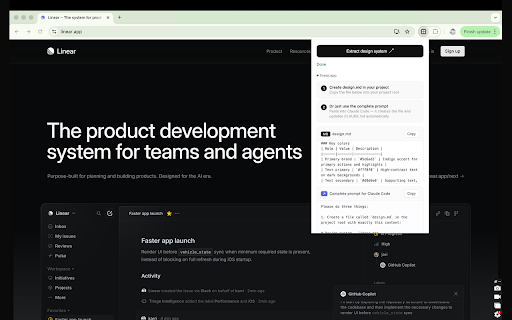 Design Extractor :: Extract a precise design system from any website. Get a design.md ready to paste into Claude.