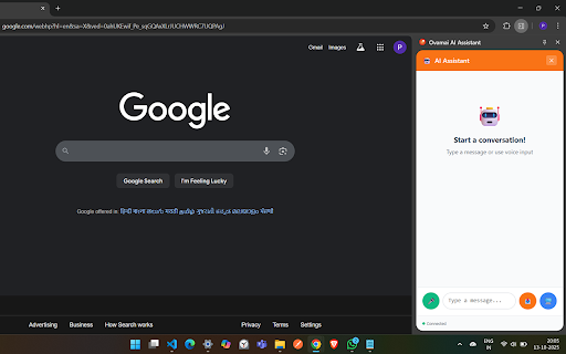 Ovamai AI Assistant :: AI assistant with voice, text, and screen sharing capabilities