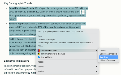 Anki QA Generator :: Generate high-quality Anki flashcards from any web page using OpenAI. Simply highlight text and create Q&A pairs with one click.