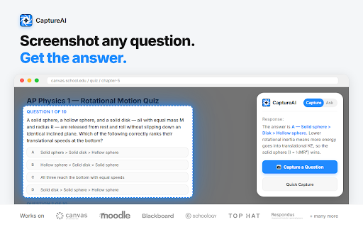 CaptureAI (Capture AI) :: Boost your grades with instant answers. Solve questions on your screen without switching tabs.