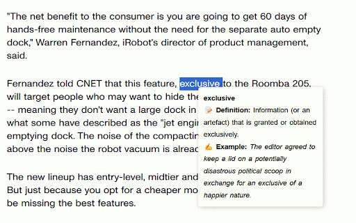 Quick Define :: Hover over a word or select text to see its meaning and an example sentence.