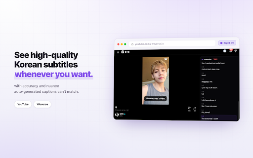 Kaptik :: High quality subtitles optimized for Korean videos.