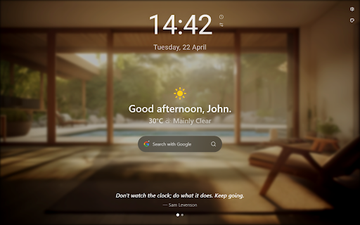 Evolve: Productivity Startpage :: A beautifully crafted start page with smart widgets — tasks, notes, weather & more — synced seamlessly across your devices.