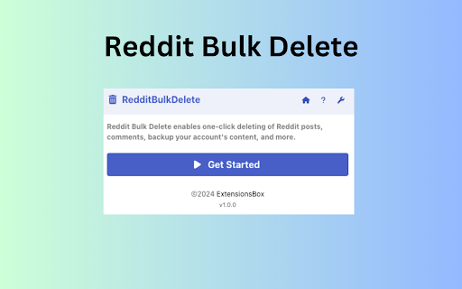 Reddit Bulk Delete-Delete Posts, Comments, and Backup Account Content :: Reddit Bulk Delete enables one-click deleting of Reddit posts, comments, backup your account's content, and more.