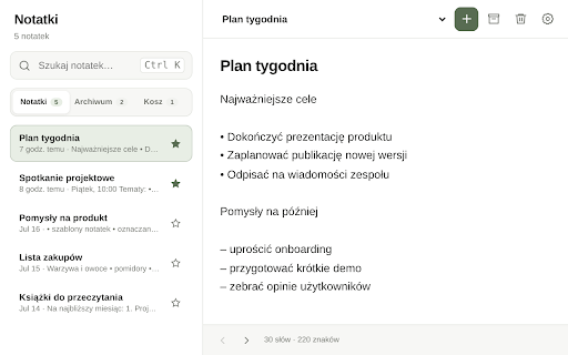NoteSlim :: A simple Chrome browser extension that enables quick creation and management of notes.