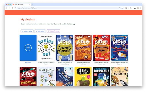 Yoto MYO Magic :: Transform how you create Yoto MYO cards with smart imports, automatic icon matching, and more delightful shortcuts.