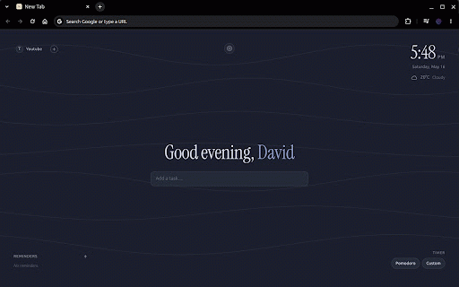 Minima - Your minimal homepage (No Ads) :: A beautifully minimal, fully-featured new tab page. No ads. No trackers. Completely free.