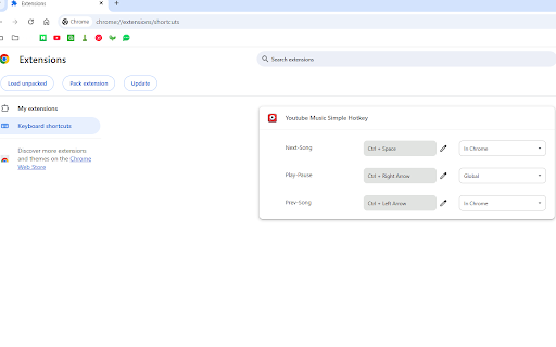 Youtube Music Simple Hotkey :: Use the hot key of YouTube music anywhere. It only provides simple features.