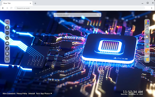 PS5 Pro Chip Live Wallpaper :: Bring your new tab to life with dynamic PS5 Pro Chip HD wallpapers that showcase stunning visuals and vibrant colors.