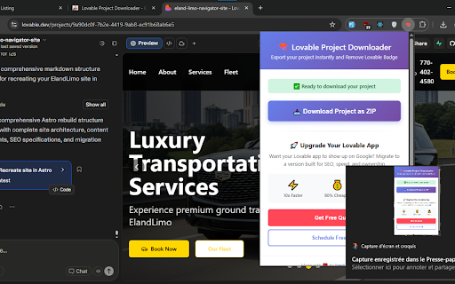 Lovable Project Downloader :: Download your Lovable projects as ZIP files and improve your site SEO with one click!