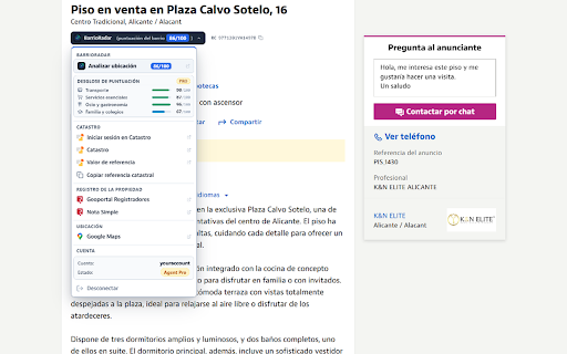 BarrioRadar - Idealista Location Intelligence :: Analyze Spanish property location scores with BarrioRadar directly from Idealista.