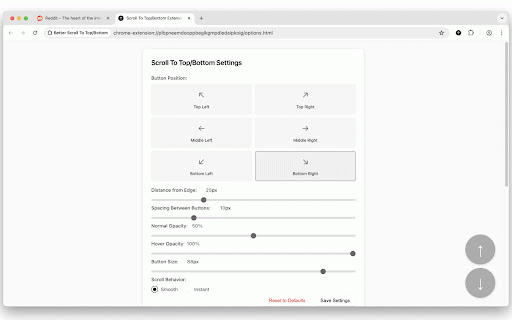 Better Scroll To Top/Bottom :: Adds buttons to scroll to the top and bottom of the page