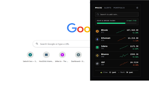 Crypto Price Alert — Bitcoin, Ethereum & Altcoin Tracker with Portfolio :: Track live crypto prices, get browser alerts when coins hit your targets. Portfolio with P&L, gas fees, and market cap data.