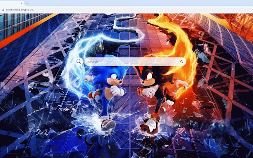 Sonic the Hedgehog 3 Live Wallpaper :: Dynamic Sonic and Shadow racing with electric blue and fiery orange energy effects in urban setting.