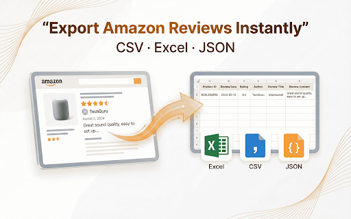 Reviews Exporter for Amazon - CSV Download :: Scrape & export Amazon reviews to CSV/Excel. Download ratings, dates, verified purchase info from all Amazon sites.
