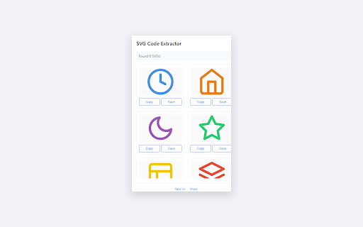 SVG Code Extractor :: Extract and optimize SVGs from the current page.
