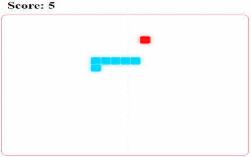 Snake Game :: Glowing dots collected to make a snake