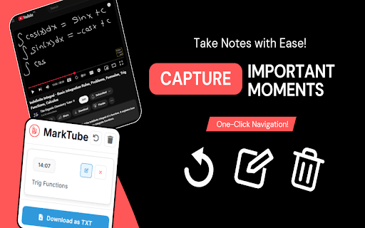 MarkTube :: Save timestamped notes on YouTube videos