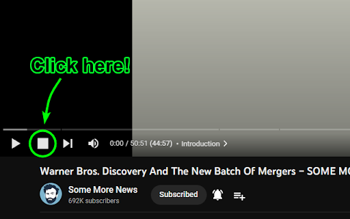 YouTube Chapter Pauser :: Stops YouTube video on a chosen chapter