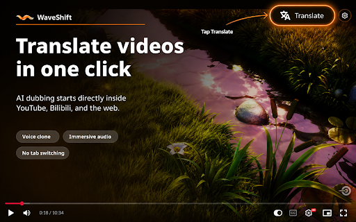 WaveShift – AI Video Translator :: One-click AI translation for YouTube and Bilibili videos