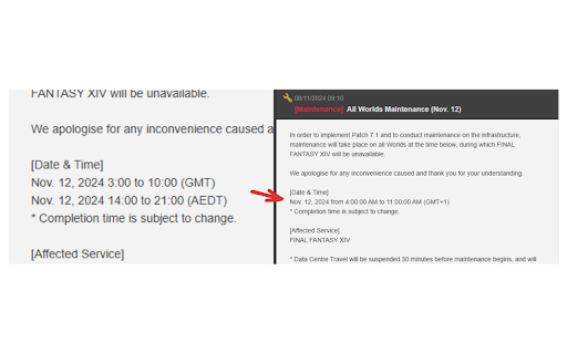 Local Time for Lodestone News :: Transforms the dates found on FFXIV's Lodestone website to be adjusted to your local timezone
