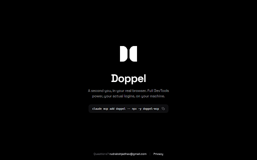 Doppel :: Agentic browsing in your own browser: let your AI agent drive your real Chrome profile, locally and securely.