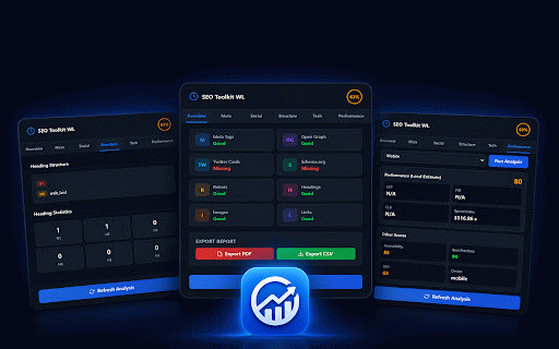 SEO Toolkit WL :: Comprehensive SEO analysis tool with Core Web Vitals, PageSpeed API & export
