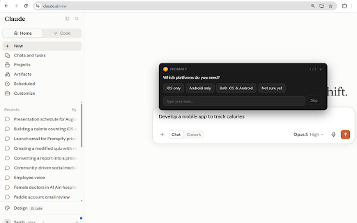 Prompify – AI Prompt Generator :: Turn rough ideas into powerful AI prompts for ChatGPT, Claude, Gemini & DeepSeek. Available in 9 languages with full Arabic RTL.