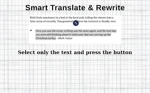 Smart Translate & Rewrite: AI Grammar Fixer & Paraphraser :: Instantly rewrite text, fix grammar, change tone, and translate on any website using your preferred AI (OpenAI, Gemini, Groq).