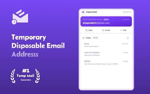TempMail by ExpressMail - Disposable Email :: Instant disposable email addresses. Auto-fill signup forms with one click.