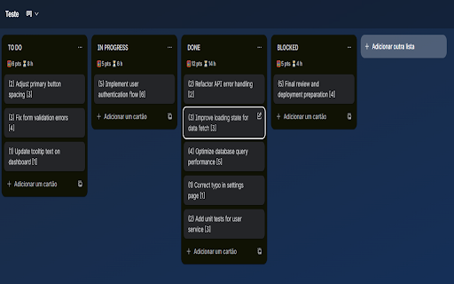 Trello Points and Hours Calculator :: Calculates total points and worked hours from Trello cards per column, respecting active filters.