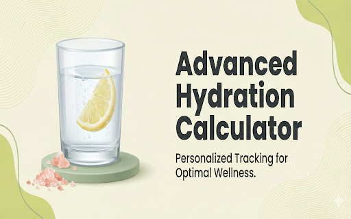 Advanced Hydration Calculator :: Calculate your personalized daily water intake based on body weight, activity level, climate, and health factors